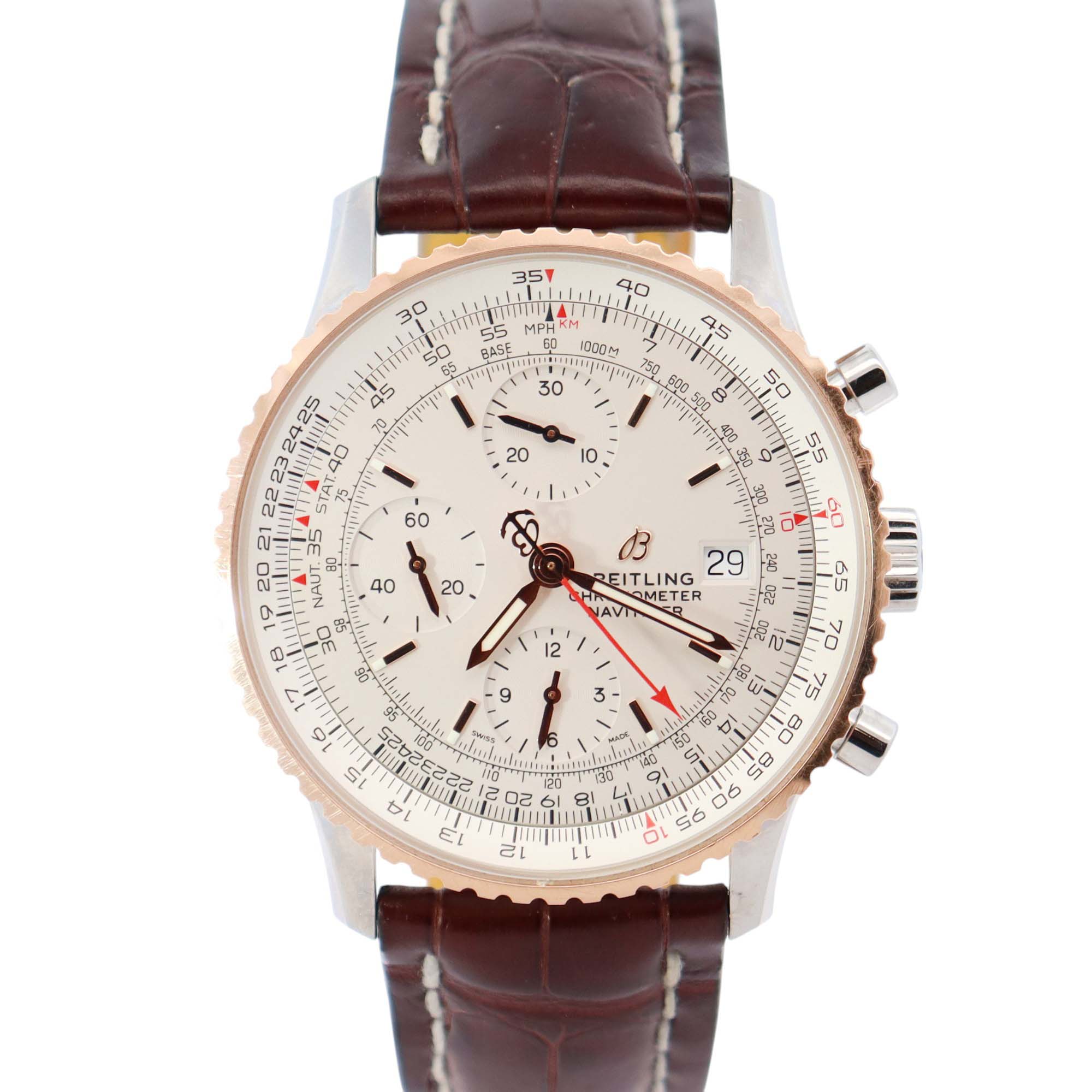 Breitling Navitimer 38mm Silver Dial Watch Ref# U13324 - Happy Jewelers Fine Jewelry Lifetime Warranty