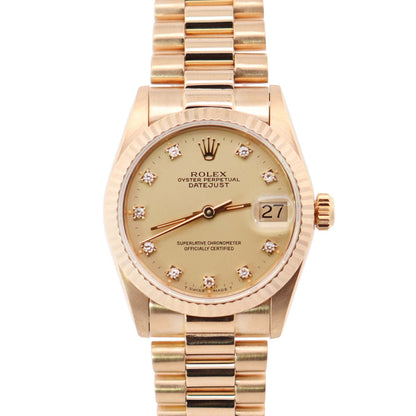 Rolex Datejust 31mm Champagne Dial Watch Ref# 68278 - Happy Jewelers Fine Jewelry Lifetime Warranty