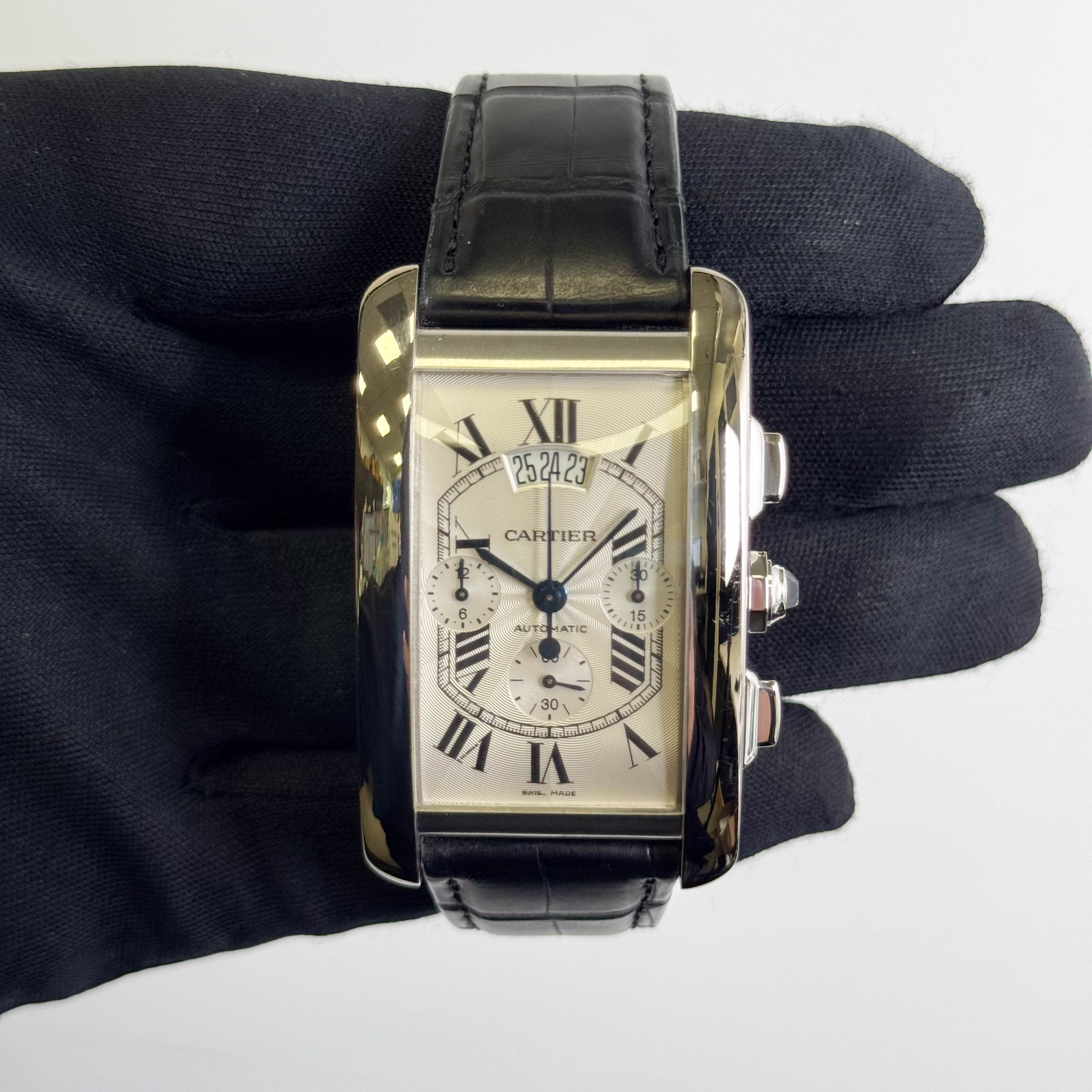 Cartier Tank Americaine 32mm Ivory Dial Watch Ref# W2610651 - Happy Jewelers Fine Jewelry Lifetime Warranty