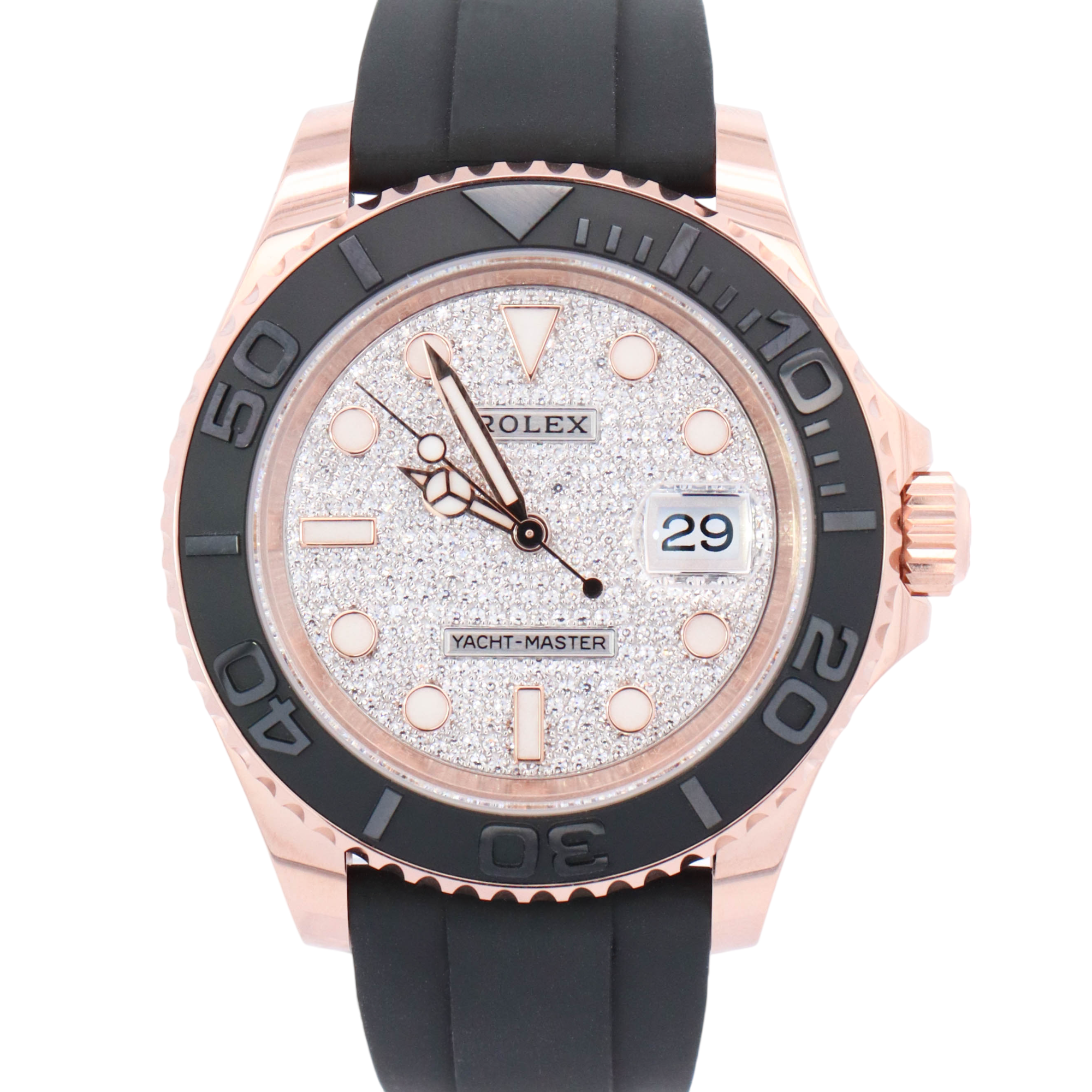 Rolex Yacht-Master 40mm Pave Dial Watch Ref# 126655 - Happy Jewelers Fine Jewelry Lifetime Warranty