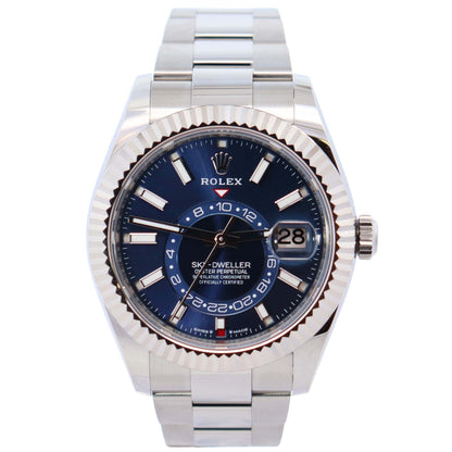 Rolex Sky-Dweller 42mm Blue Dial Watch Ref# 336934 - Happy Jewelers Fine Jewelry Lifetime Warranty