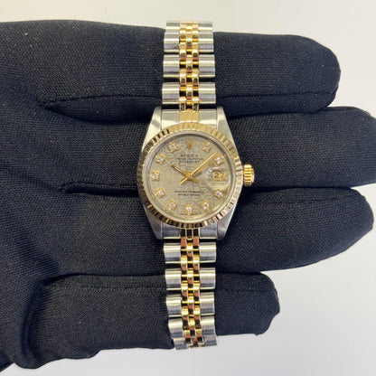 Rolex Datejust 26mm Jubilee Dial Watch Ref# 69173 - Happy Jewelers Fine Jewelry Lifetime Warranty