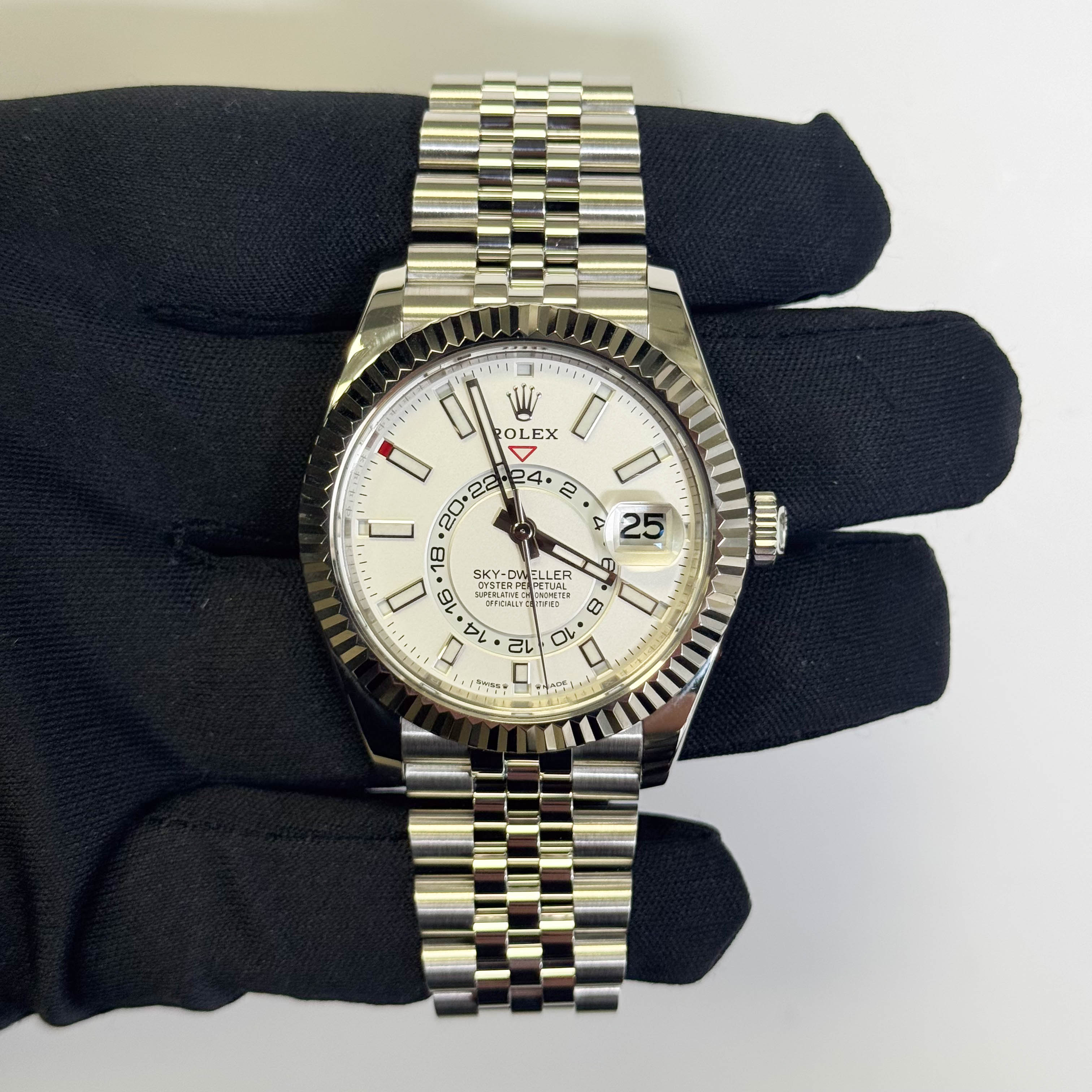 Rolex Sky-Dweller 42mm White Dial Watch Ref# 336934 - Happy Jewelers Fine Jewelry Lifetime Warranty