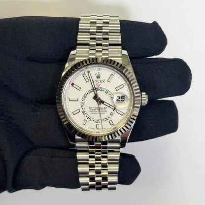 Rolex Sky-Dweller 42mm White Dial Watch Ref# 336934 - Happy Jewelers Fine Jewelry Lifetime Warranty