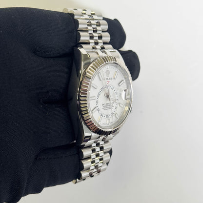 Rolex Sky-Dweller 42mm White Dial Watch Ref# 336934 - Happy Jewelers Fine Jewelry Lifetime Warranty
