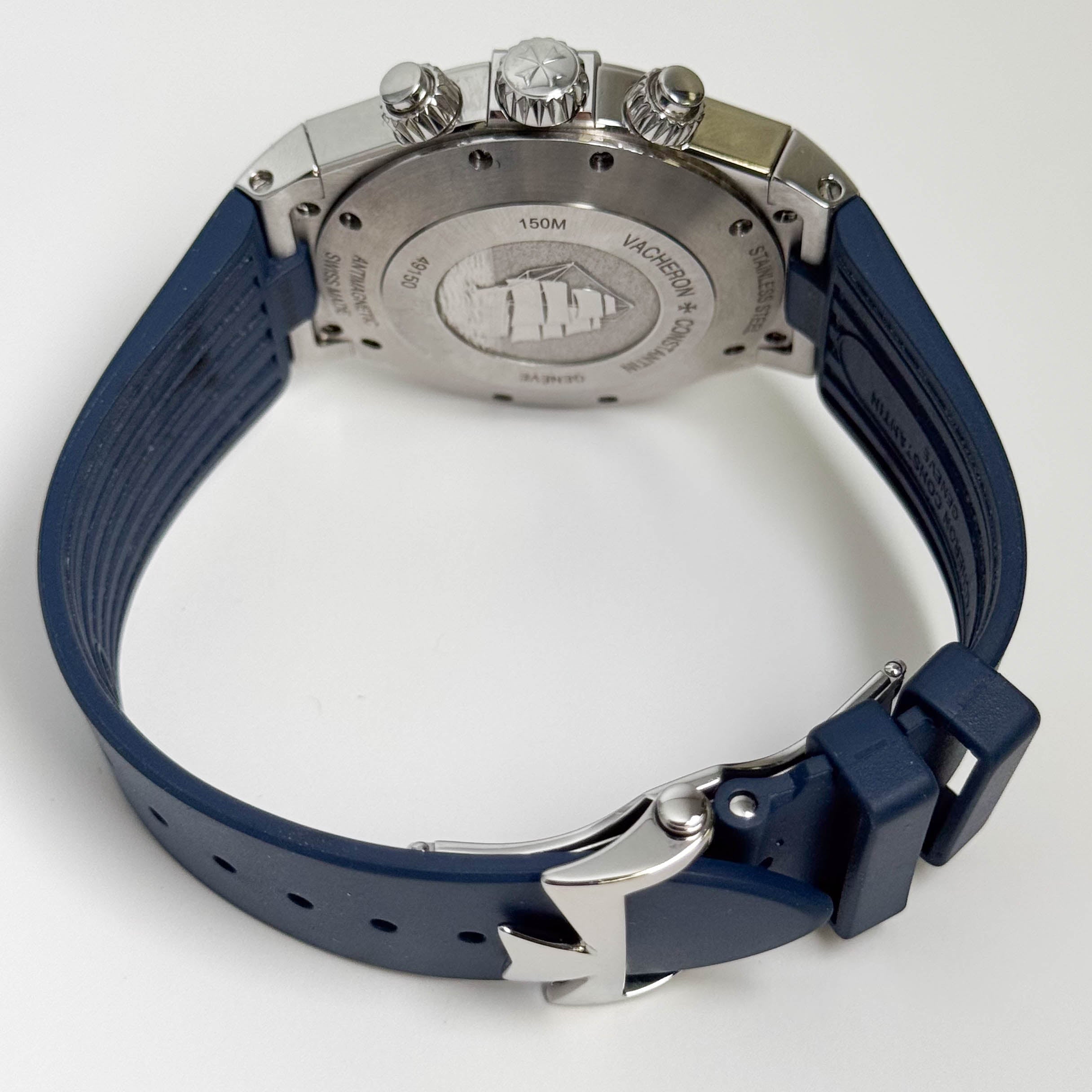 Vacheron Constantin Overseas 42mm Blue Dial Watch Ref# 49150/000A-9745 - Happy Jewelers Fine Jewelry Lifetime Warranty