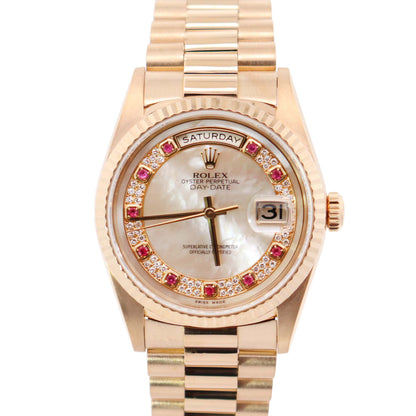 Rolex Day-Date 36mm MOP Dial Watch Ref# 18238 - Happy Jewelers Fine Jewelry Lifetime Warranty
