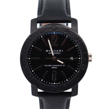 Bvlgari Bulagri 40mm Black Dial Watch Ref# BB40CL - Happy Jewelers Fine Jewelry Lifetime Warranty