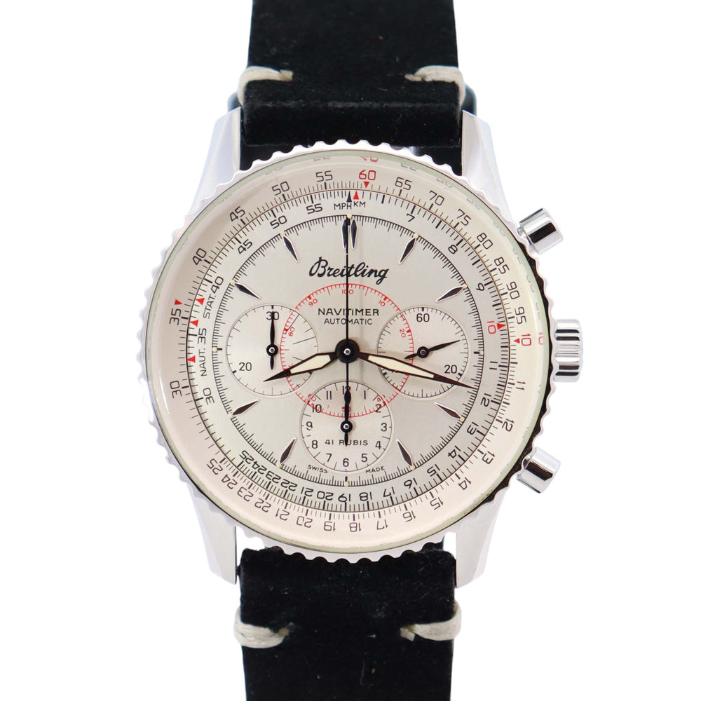 Breitling Navitimer 38mm White Dial Watch Ref# A30030