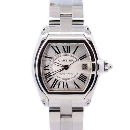 Cartier Roadster 35mm Silver Dial Watch Ref# W62025V3