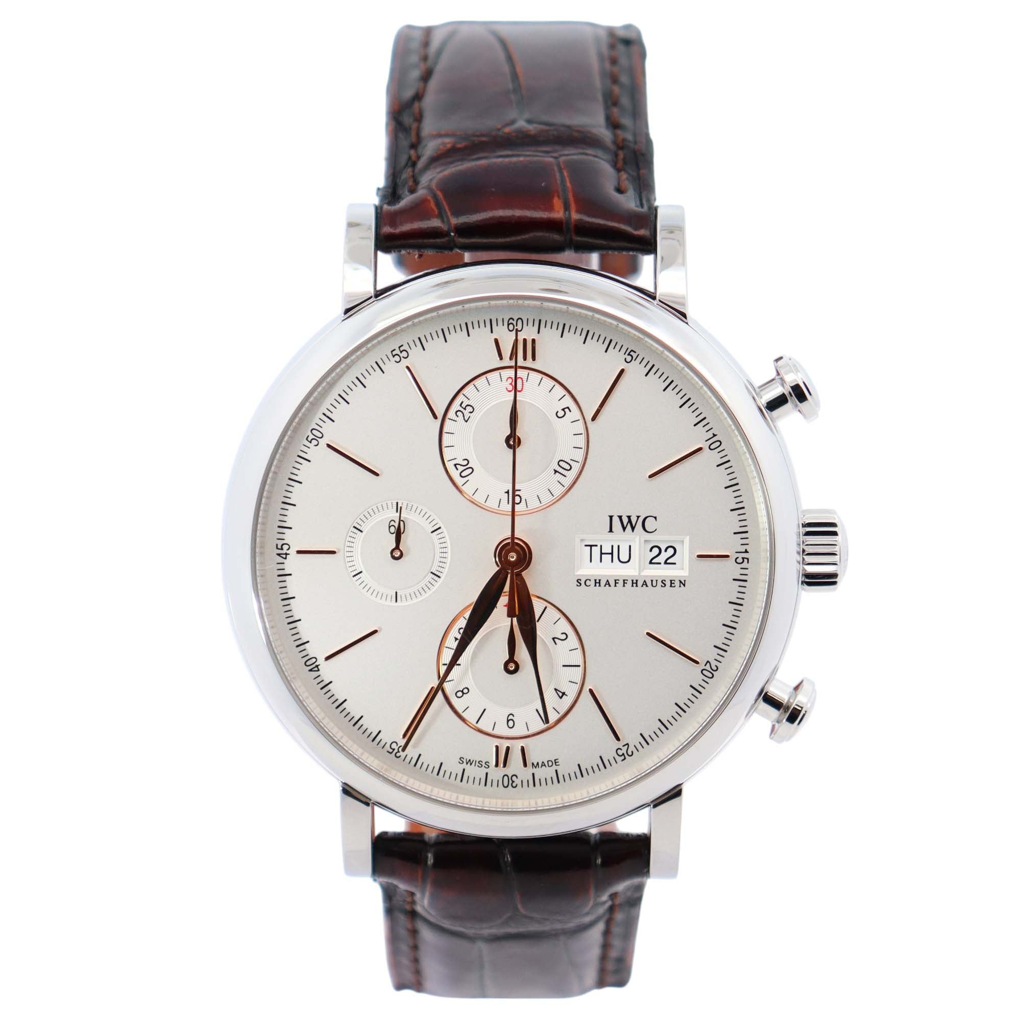 IWC Portofino 42mm White Dial Watch Ref# IW391031 - Happy Jewelers Fine Jewelry Lifetime Warranty