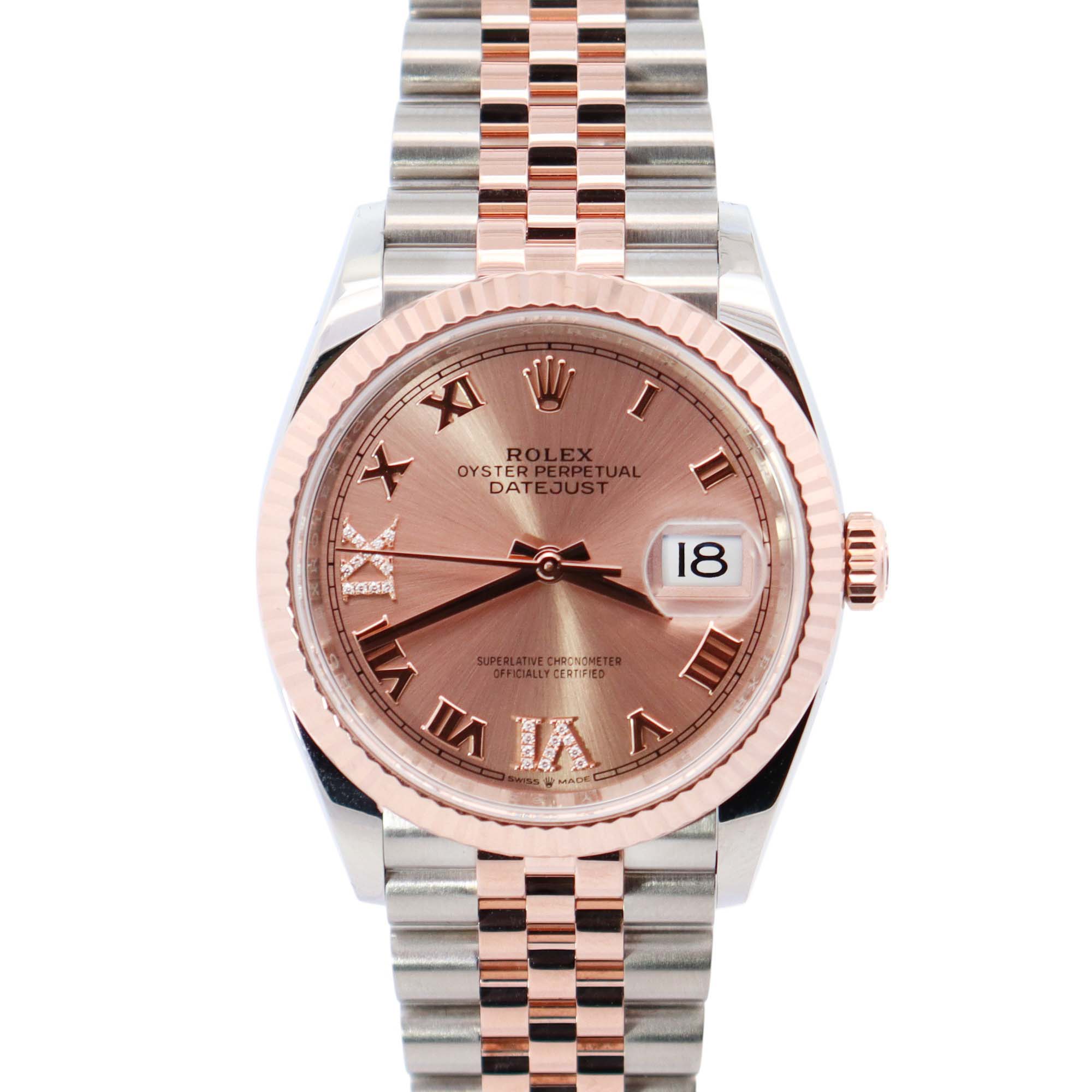 Rolex Datejust 36mm Pink Dial Watch Ref# 126231 - Happy Jewelers Fine Jewelry Lifetime Warranty