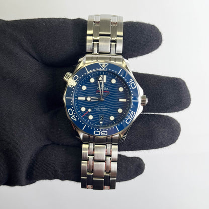 Omega Seamaster 42mm Blue Wave Dial Watch Ref# 210.30.42.20.03.001
