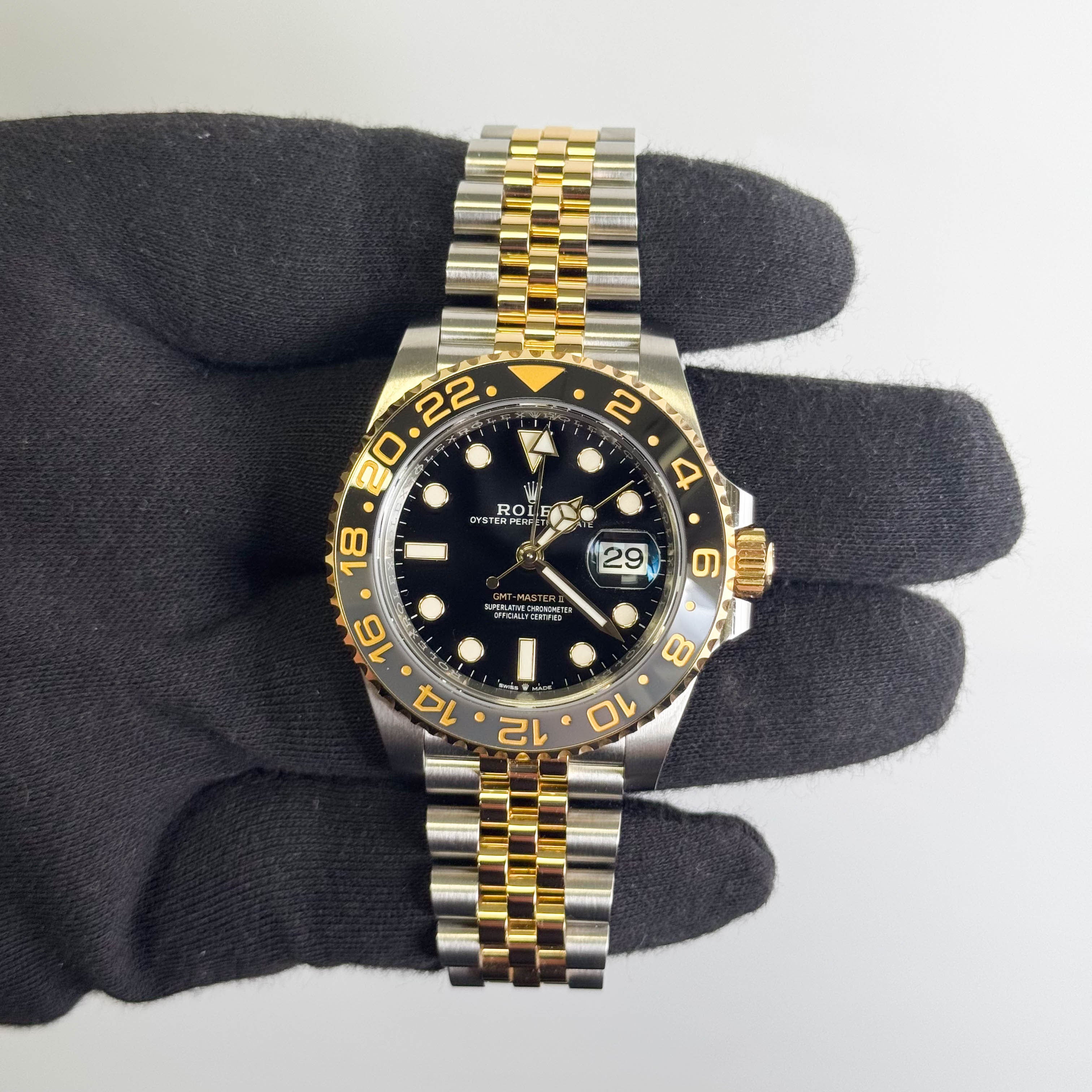 Rolex GMT-Master II 40mm Black Dial Watch Ref# 126713GRNR