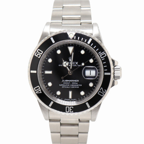 Rolex Submariner 40mm Black "Spider" Dial Watch Ref# 16800 - Happy Jewelers Fine Jewelry Lifetime Warranty