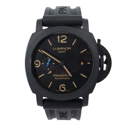 Panerai Luminor GMT 44mm Black Dial Watch Ref# PAM01441 - Happy Jewelers Fine Jewelry Lifetime Warranty