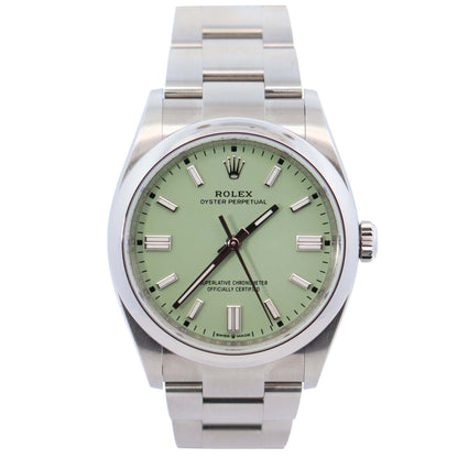 Rolex Oyster Perpetual 36mm Pistachio Dial Watch Ref# 126000 - Happy Jewelers Fine Jewelry Lifetime Warranty