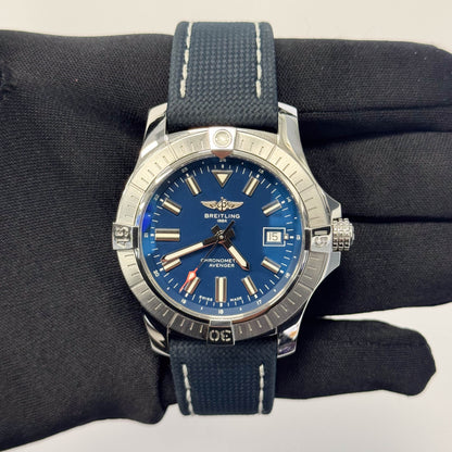 Breitling Avenger 43mm Blue Dial Watch Ref# A17318 - Happy Jewelers Fine Jewelry Lifetime Warranty