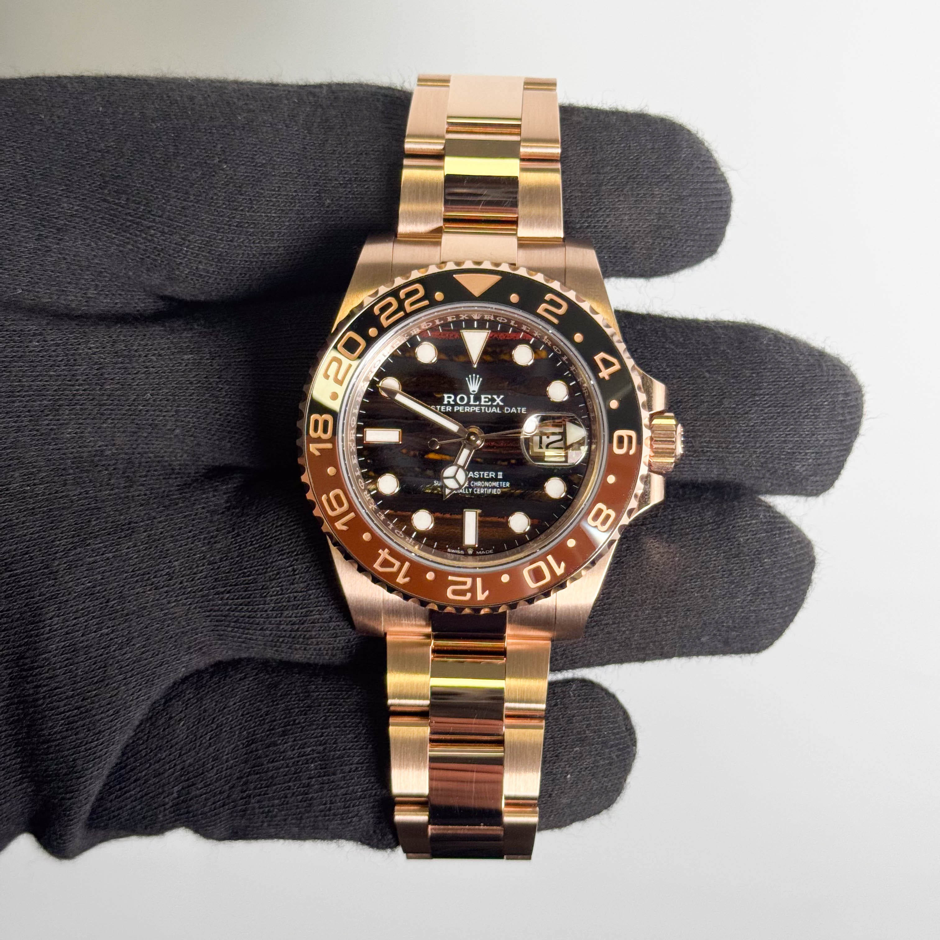 Rolex GMT-Master II 40mm "Tiger Iron" Dial Watch Ref# 126715CHNR