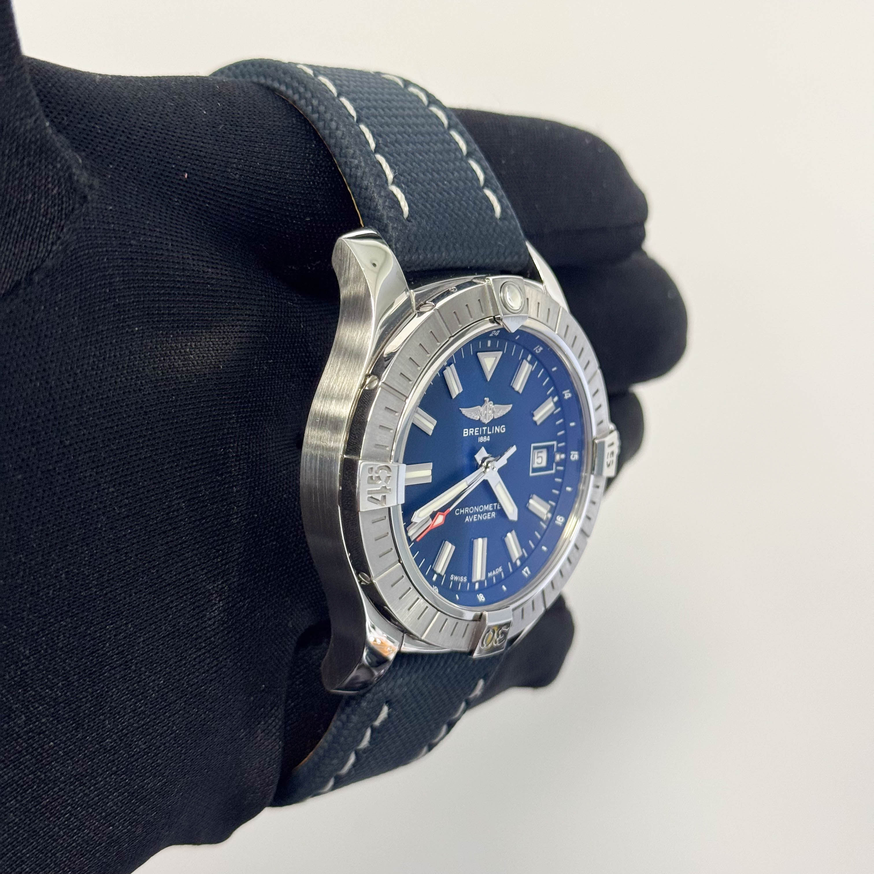 Breitling Avenger 43mm Blue Dial Watch Ref# A17318 - Happy Jewelers Fine Jewelry Lifetime Warranty