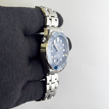 Omega Seamaster 42mm Blue Wave Dial Watch Ref# 210.30.42.20.03.001