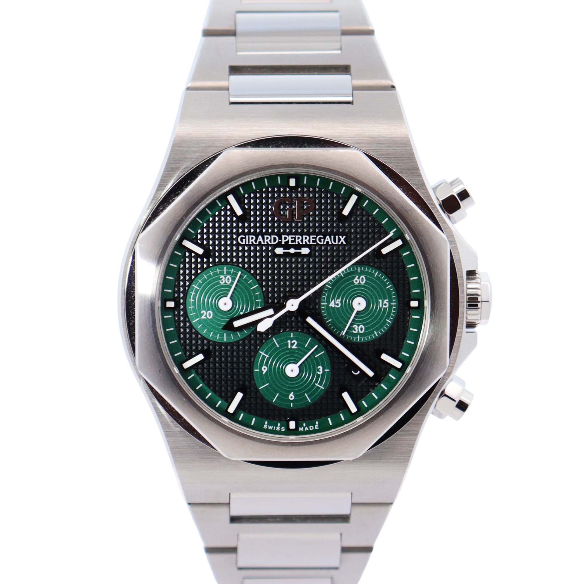 Girard Perregaux Laureato 42mm Black Dial Watch Ref# 81020-11-3254-1GM - Happy Jewelers Fine Jewelry Lifetime Warranty