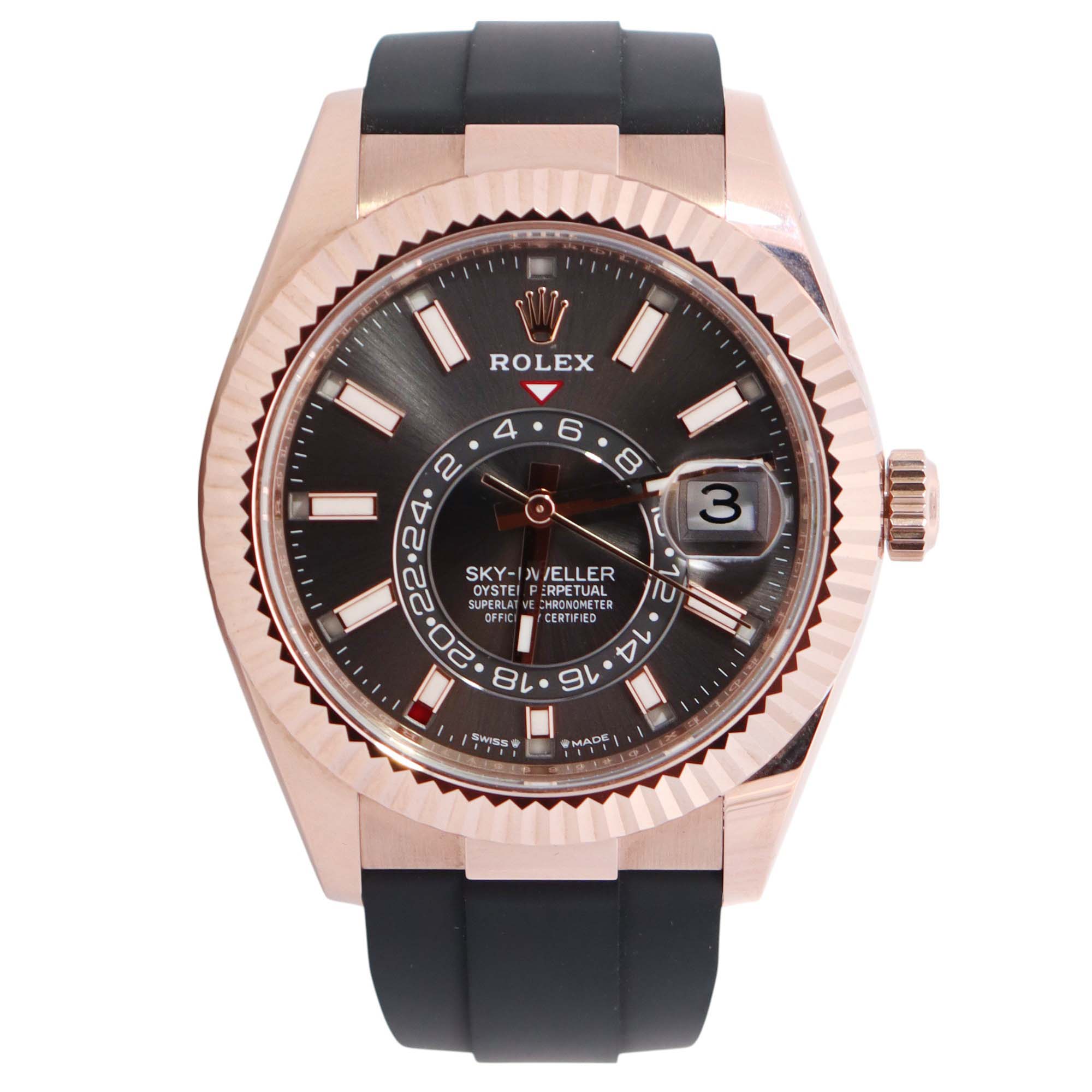 Rolex Sky-Dweller 42mm Rhodium Dial Watch Ref# 336235 - Happy Jewelers Fine Jewelry Lifetime Warranty