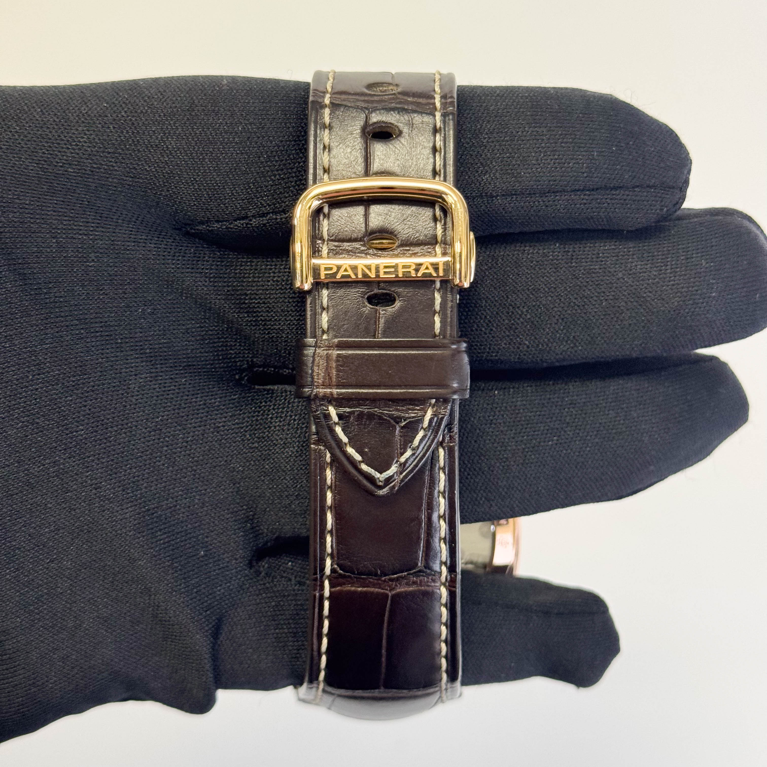 Panerai Radiomir 3 Days GMT Oro Rosso 45mm Brown Dial Watch Ref# PAM00421 - Happy Jewelers Fine Jewelry Lifetime Warranty