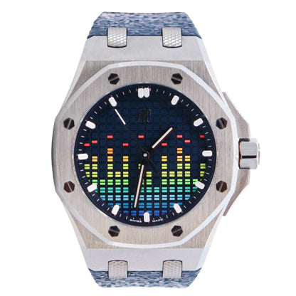 Audemars Piguet Royal Oak 37mm Blue Dial Watch Ref# 77600TI.OO.A343CA.01 - Happy Jewelers Fine Jewelry Lifetime Warranty