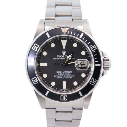 Rolex Submariner 40mm Black Dial Watch Ref# 16800 - Happy Jewelers Fine Jewelry Lifetime Warranty