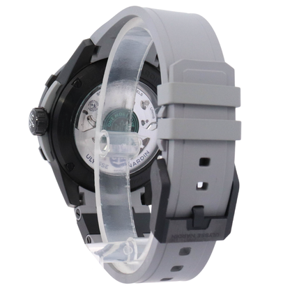 Ulysse Nardin Diver Chronograph DLC Titanium 44mm Black Chronograph Dial Watch Reference# 1183-170LE-2A-OMW - Happy Jewelers Fine Jewelry Lifetime Warranty