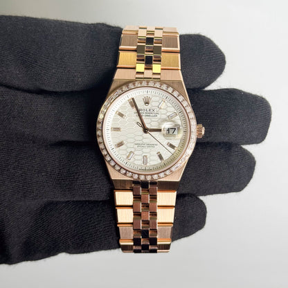 Rolex Land-Dweller 36mm White Dial Watch Ref # 127285TBR