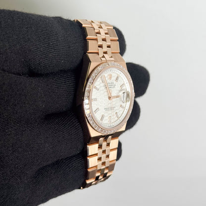 Rolex Land-Dweller 36mm White Dial Watch Ref # 127285TBR