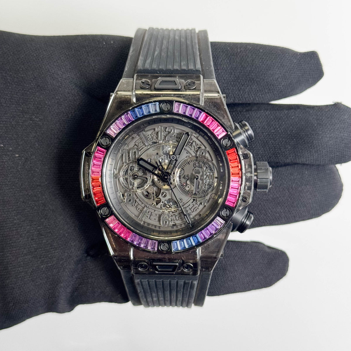 Hublot Big Bang Unico 45mm Skeleton Dial Watch Ref# 411.JB.4901.RT.4099