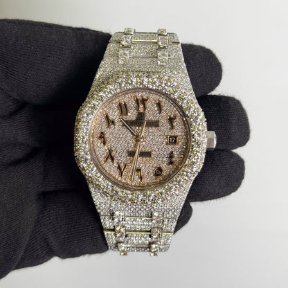 Audemars Piguet Mens Royal Oak ICED OUT 41mm PAVE Diamond Dial Watch Ref# 15400ST.OO.1220ST.03