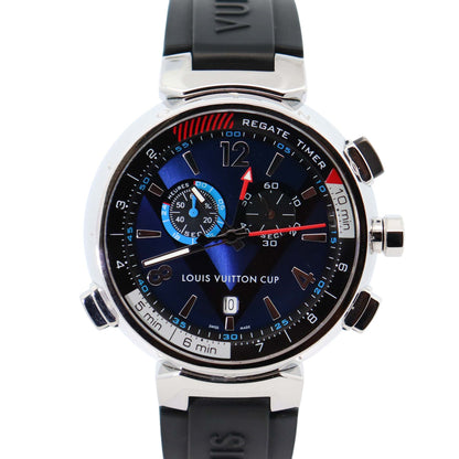 Louis Vuitton Tambour 44mm Blue Dial Watch Ref# Q102D - Happy Jewelers Fine Jewelry Lifetime Warranty