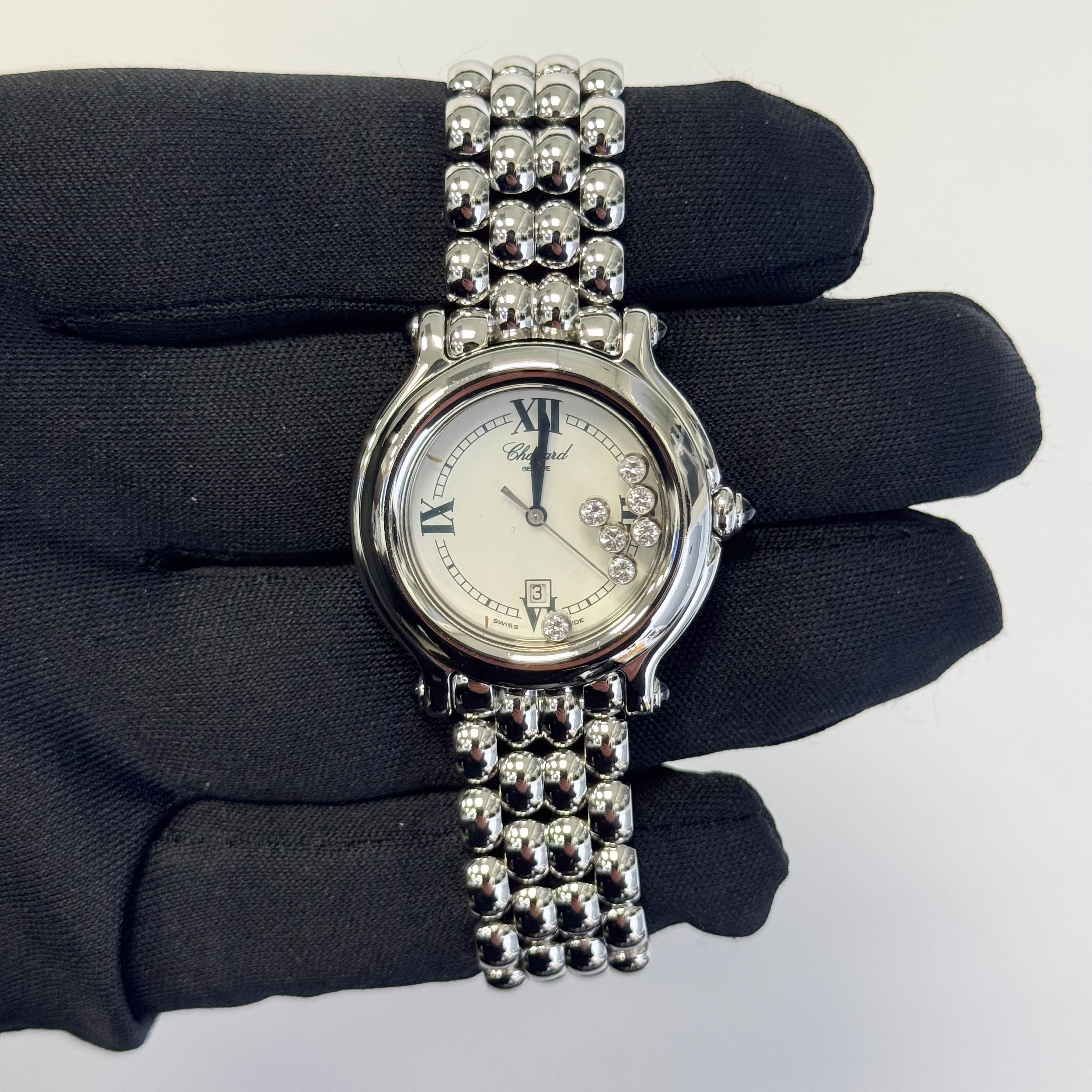 Chopard Happy Sport 32mm White Dial Watch Ref# 27/8236-23 - Happy Jewelers Fine Jewelry Lifetime Warranty