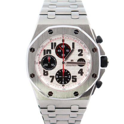 Audemars Piguet Royal Oak 42mm White Dial Watch Ref# 26170ST.OO.D101CR.02 - Happy Jewelers Fine Jewelry Lifetime Warranty