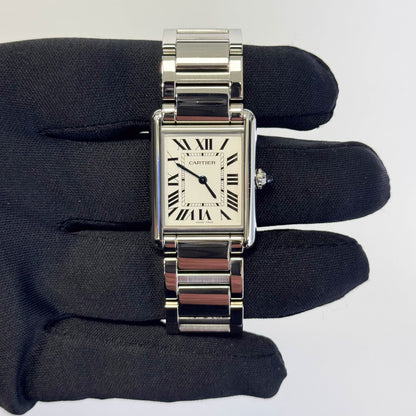 Cartier Tank Must 22mm White Roman Dial Watch Ref# WSTA0107 - Happy Jewelers Fine Jewelry Lifetime Warranty