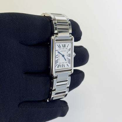 Cartier Tank Must 22mm White Roman Dial Watch Ref# WSTA0107 - Happy Jewelers Fine Jewelry Lifetime Warranty