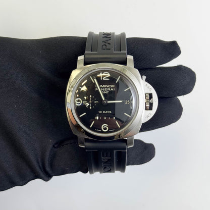 Panerai Luminor Marina 1950 10 Days GMT 44mm White Dial Watch Ref# PAM00270