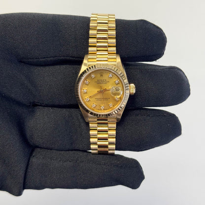 Rolex Datejust 26mm Champagne Dial Watch Ref#  69178 - Happy Jewelers Fine Jewelry Lifetime Warranty