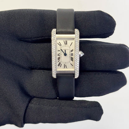 Cartier Tank Americane 27mm Silver Dial Watch Ref# WB702651 - Happy Jewelers Fine Jewelry Lifetime Warranty