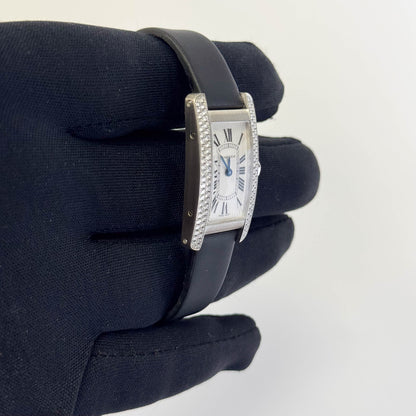 Cartier Tank Americane 27mm Silver Dial Watch Ref# WB702651 - Happy Jewelers Fine Jewelry Lifetime Warranty