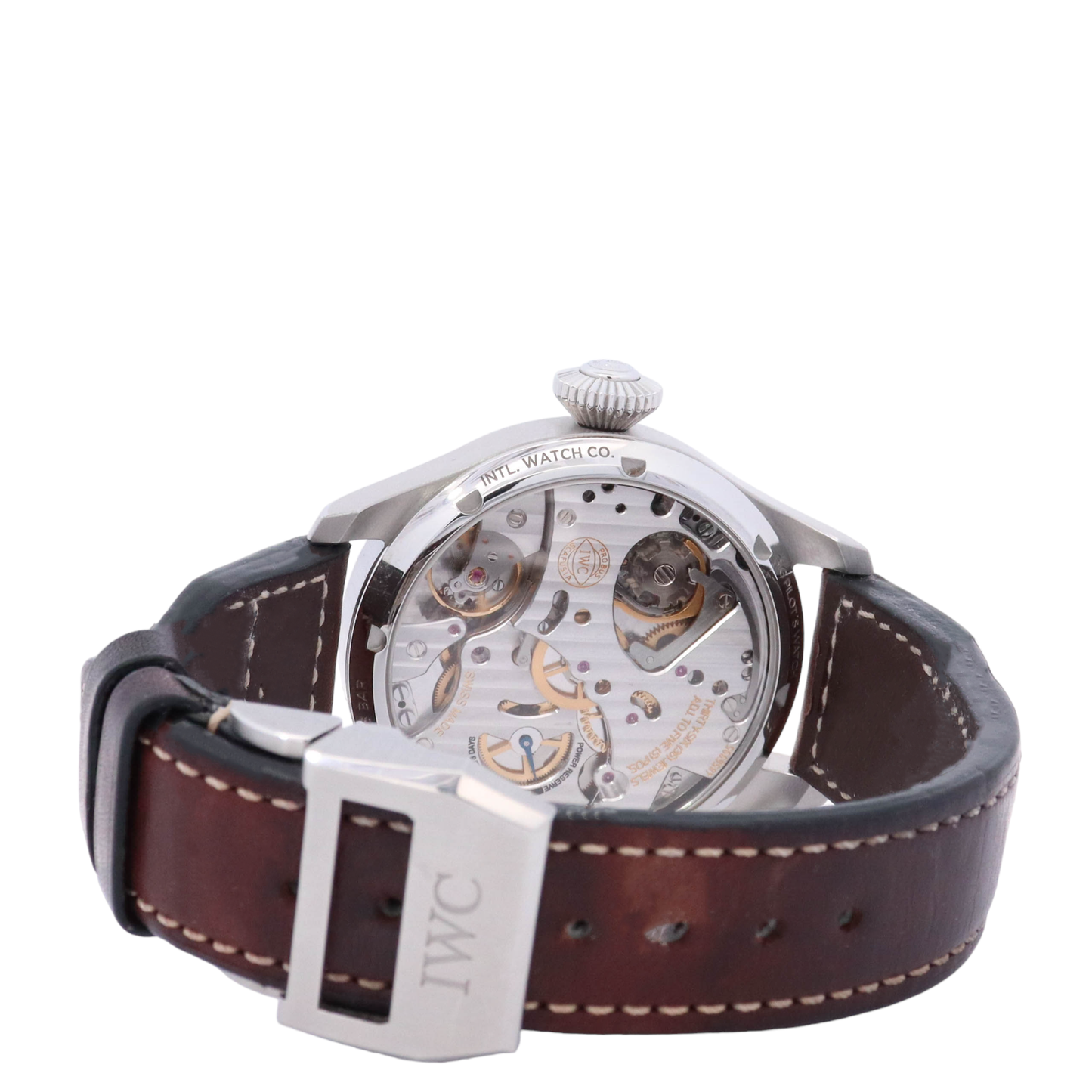 IWC Big Pilot 46mm Stainless Steel Blue Roman Dial Watch Reference# IW515202 - Happy Jewelers Fine Jewelry Lifetime Warranty