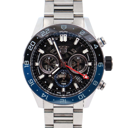 Tag Heuer Carrera 44mm Openwork Dial Watch Ref# CBG2A1Z - Happy Jewelers Fine Jewelry Lifetime Warranty
