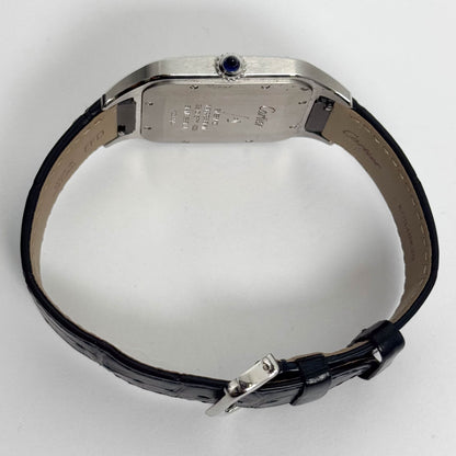 Cartier Santos Dumont XL 46.6mm x 33.9 Silver Roman Dial Watch Ref# WSSA0032