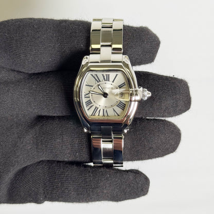 Cartier Roadster Stainless Steel 31mm Silver Dial Watch Ref# W62016V3