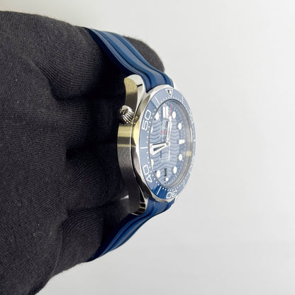 Omega Seamaster 42mm Blue Wave Dial Watch Ref# 210.32.42.20.03.001