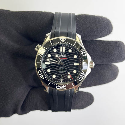 Omega Seamaster 42mm Black Wave Dial Watch Ref# 210.32.42.20.01.001